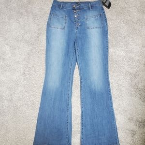 High waisted flare jeans